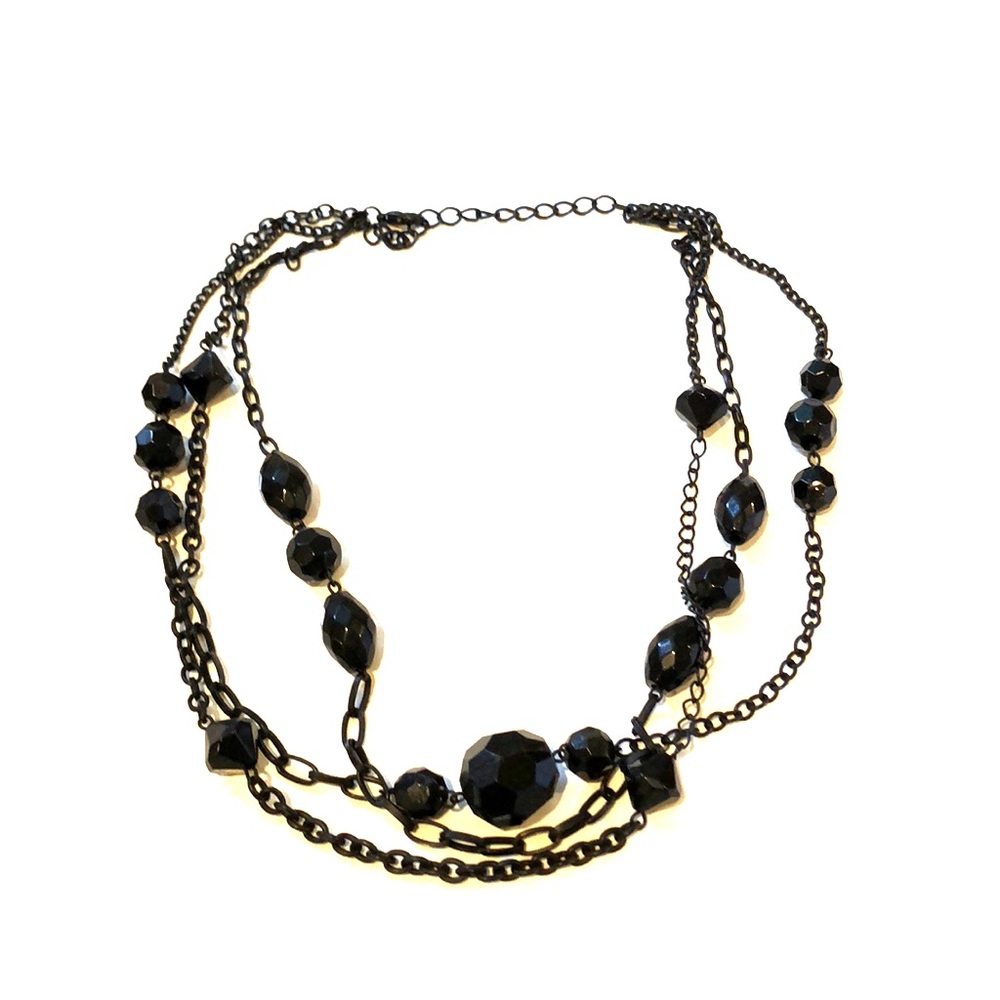 Black beaded necklace